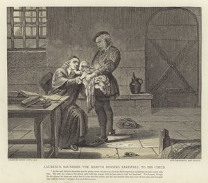 Laurence Saunders the Martyr Bidding Farewell to His Child by Charles West Cope